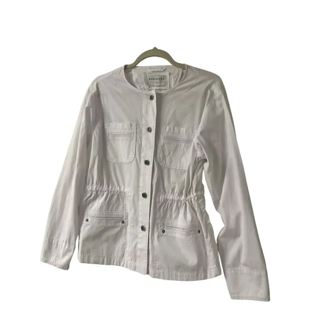 Anthropologie jacket by Marrakech white sz Medium
